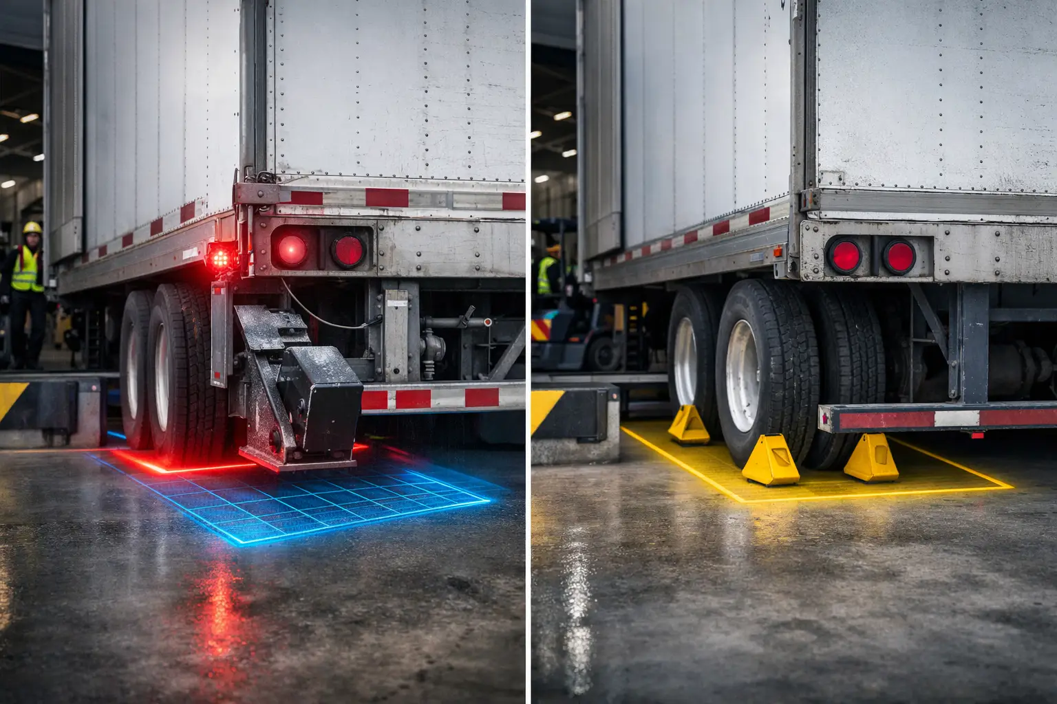 Vehicle Restraints vs Wheel Chocks at Loading Bays