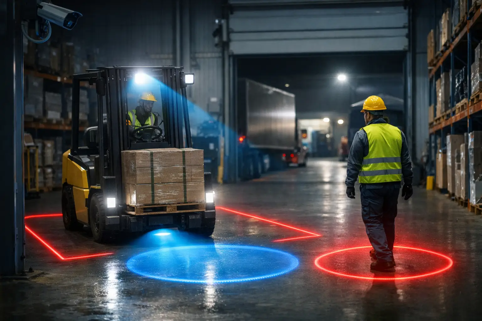 Forklift Lighting Safety Options That Prevent Strikes