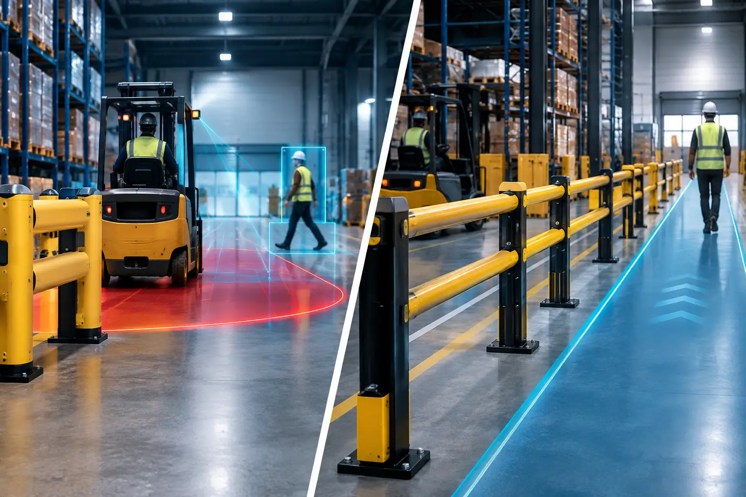 Warehouse Barriers vs Guardrails: Which Protects More?